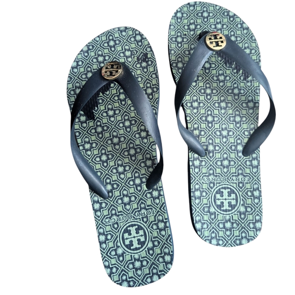 Tory Burch Flip Flop Patterned Sandals